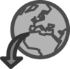 Globe With Arrow Clip Art